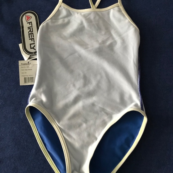 Firefly Girls One Piece Swimsuit NWT Royal Blue US 8 / 128 - Picture 5 of 7